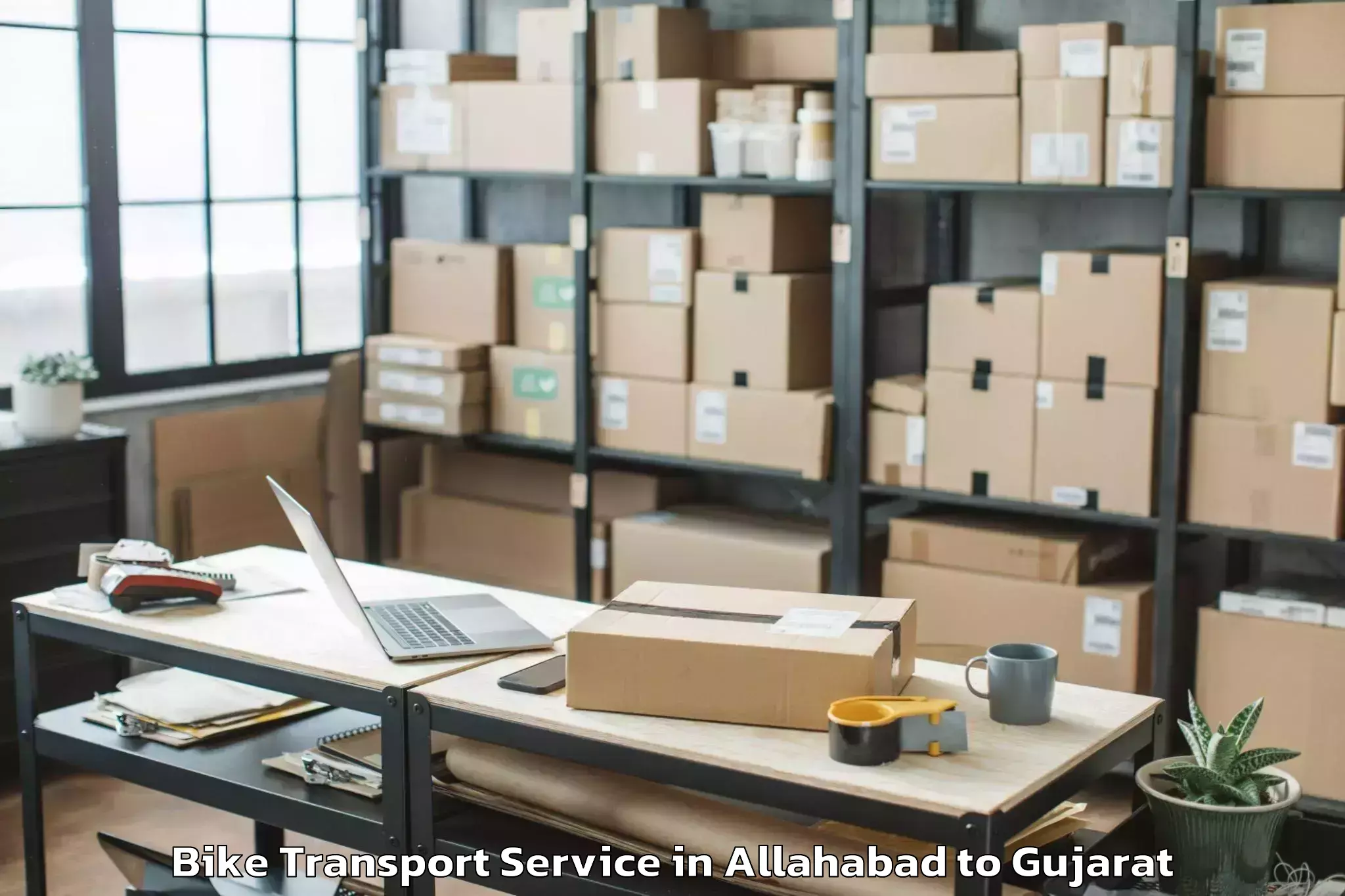 Professional Allahabad to Kaprada Bike Transport